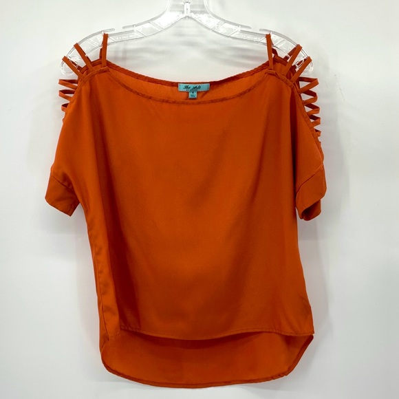 THE ARTE by ZENANA Orange Blouse Shirt - Picture 1 of 5